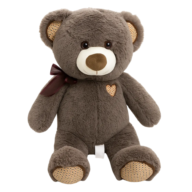 xx Peluche Ours Géant Marron avec Nœud – Douceur et Tendresse 60 cm