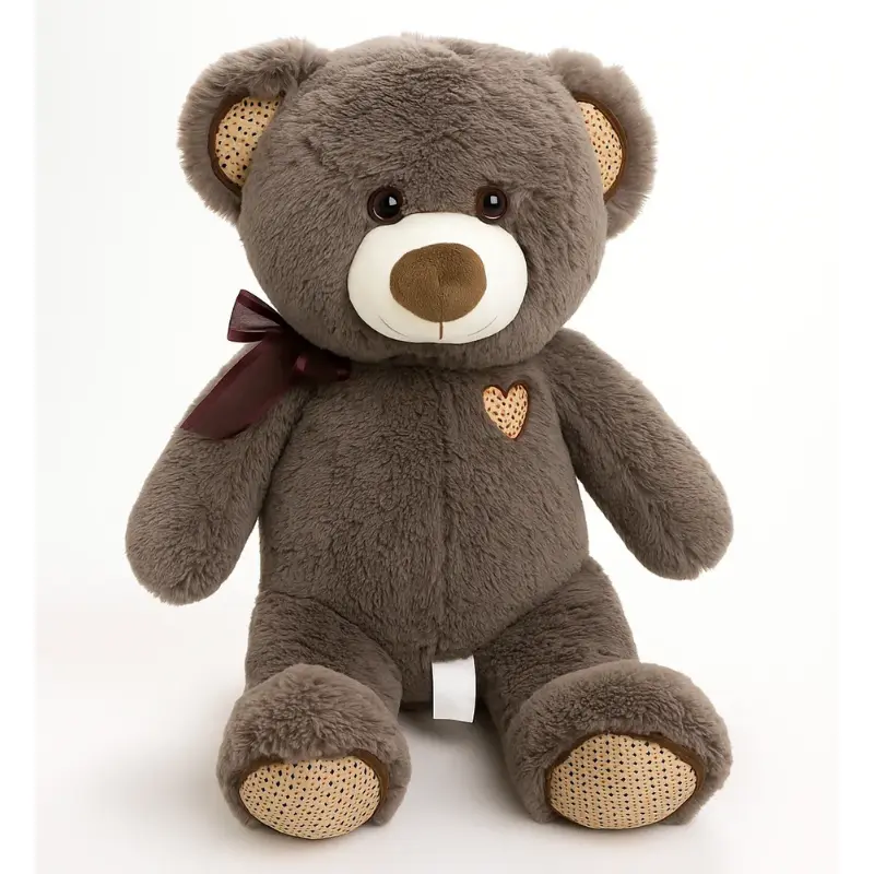 Peluche Ours Géant Marron avec Nœud – Douceur et Tendresse 60 cm