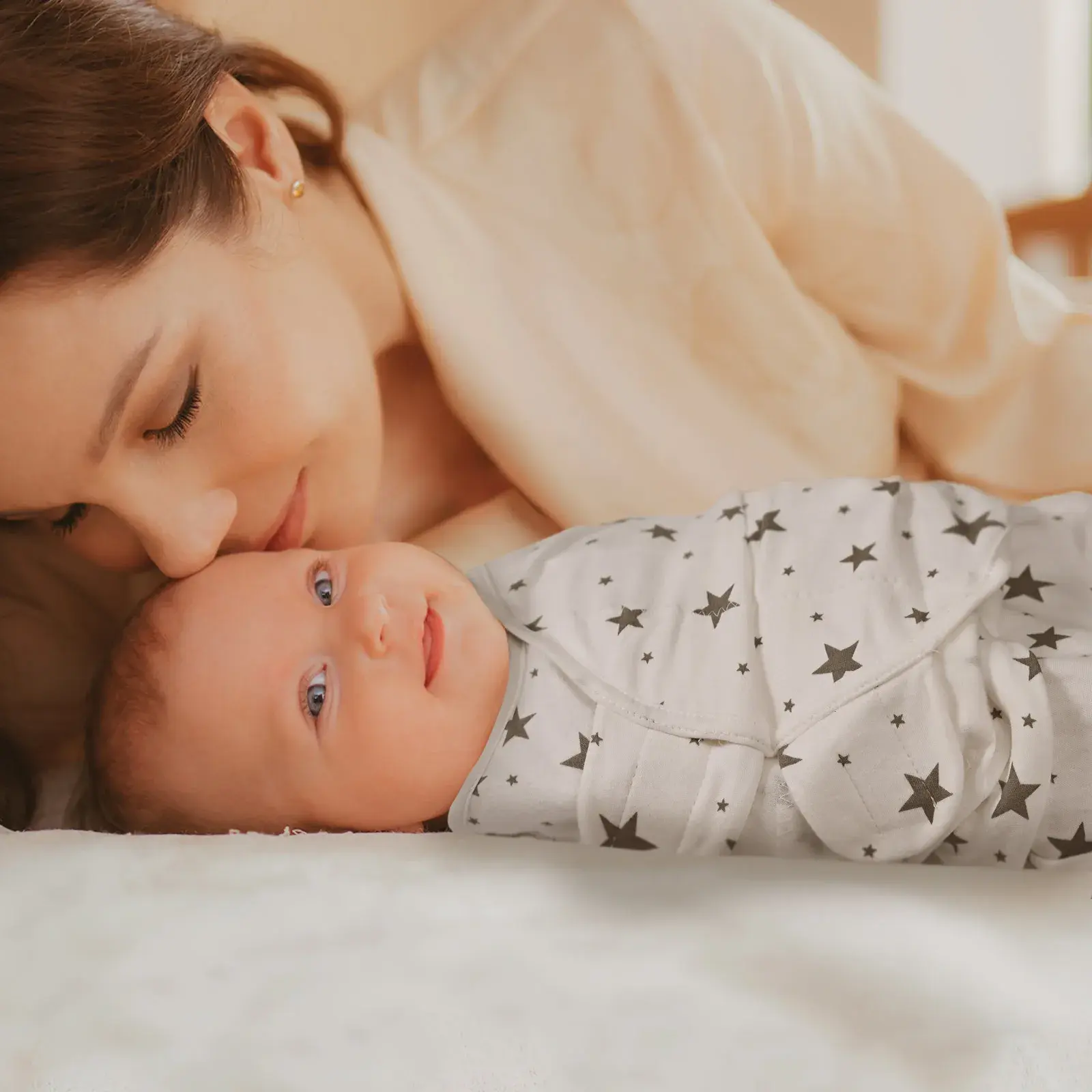 Petite étoile Lot de 3 couvertures d'emmaillotage pour bébé