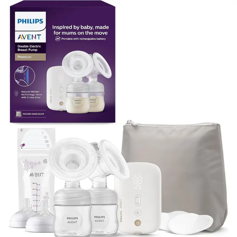 xx Philips Avent Tire-lait électrique double, qualité hospitalière et moteur rechargeable