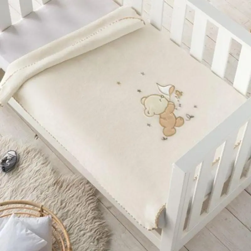 xx Pielsa Couverture pielsa brodée beige 6224