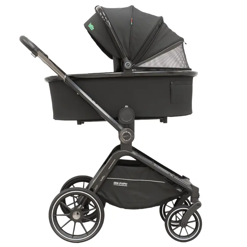 Poussette 3 en 1 Kidilo – Nacelle, Siège Auto et Confort Total dès la Naissance – Biege