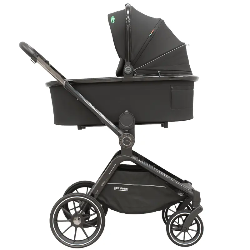 Poussette 3 en 1 Kidilo – Nacelle, Siège Auto et Confort Total dès la Naissance – Gris