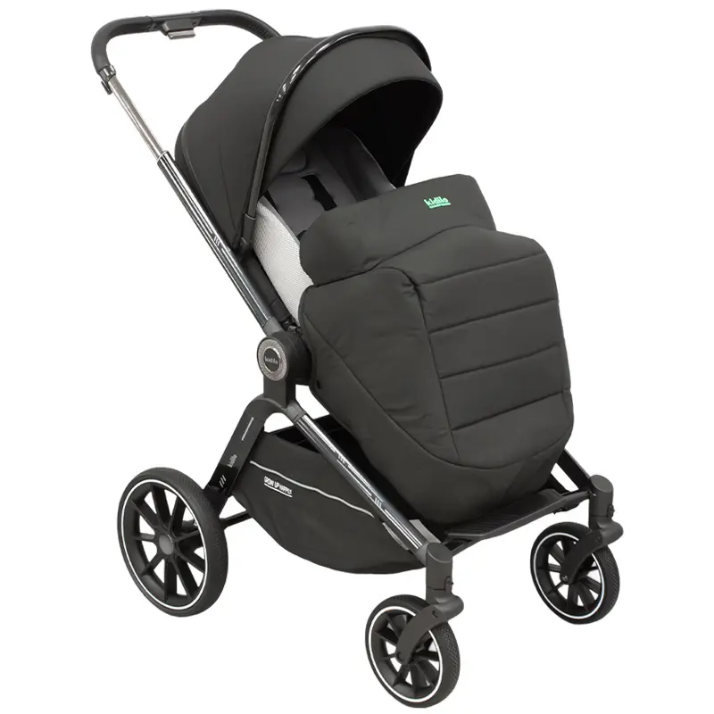 Poussette 3 en 1 Kidilo – Nacelle, Siège Auto et Confort Total dès la Naissance – Gris