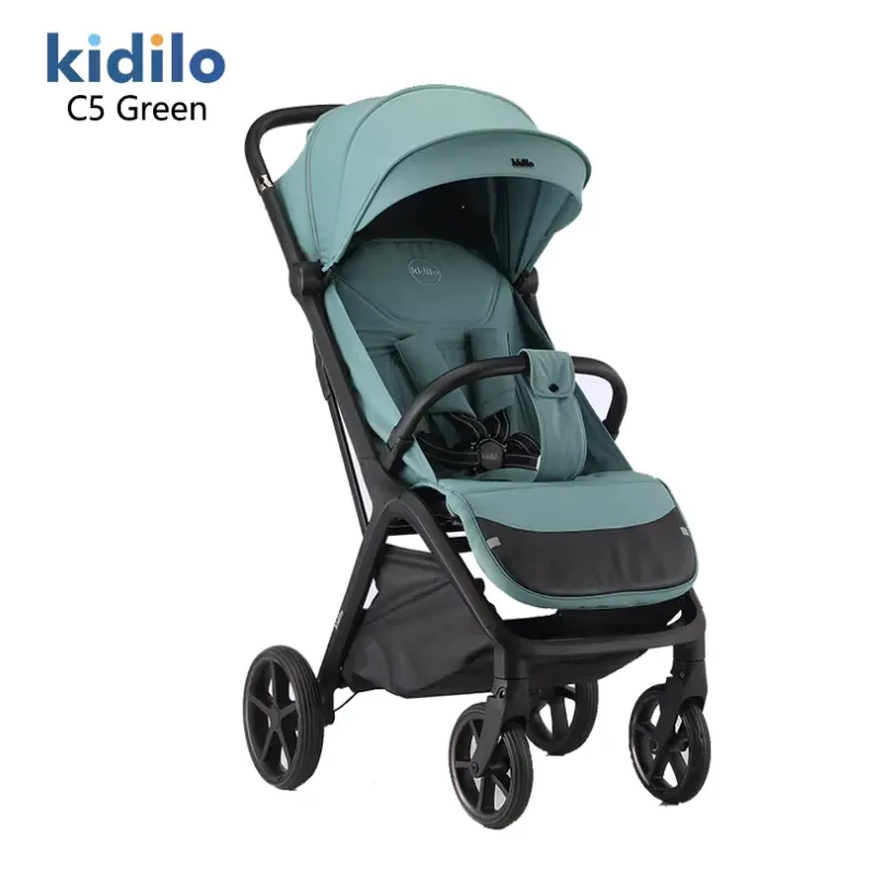 xx Poussette Bébé Kidilo C5 – Portable, Légère et Pliable – 0 à 3 Ans - Verte