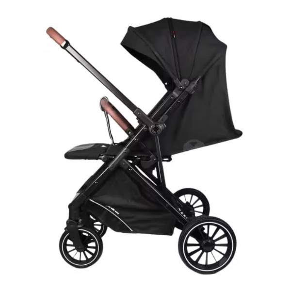 Poussette valise réversible avec cache pieds et Sac 6530 Kidilo - Noir