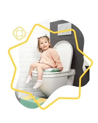 Réducteur de toilette avec poignée vert Badabulle