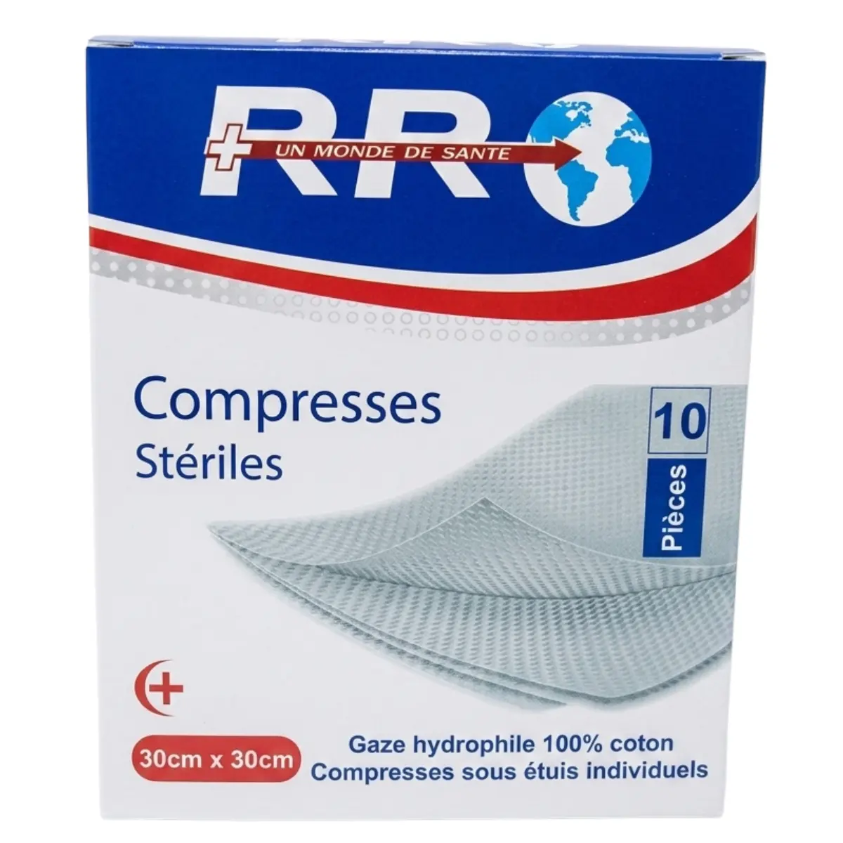 xx RR Compresse Steriles 30 x 30 10 Pieces