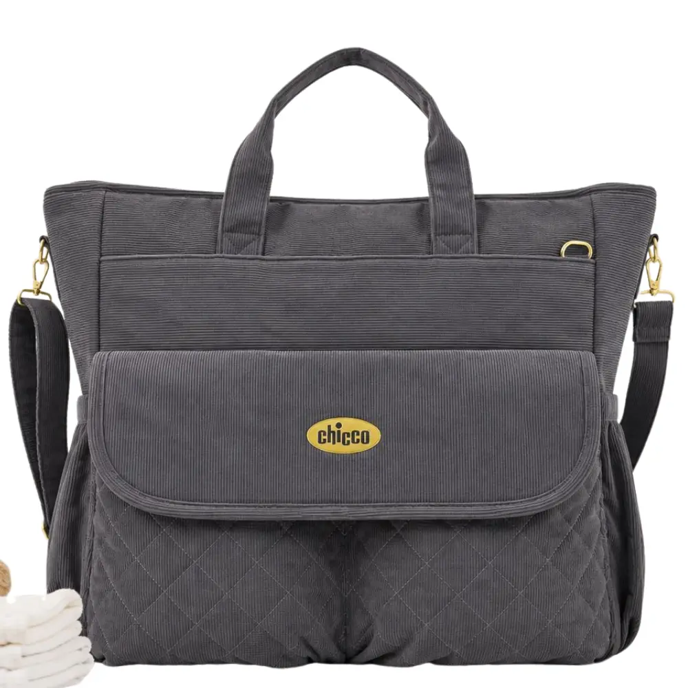 xx Sac à Langer Chicco Velours – Gris Anthracite