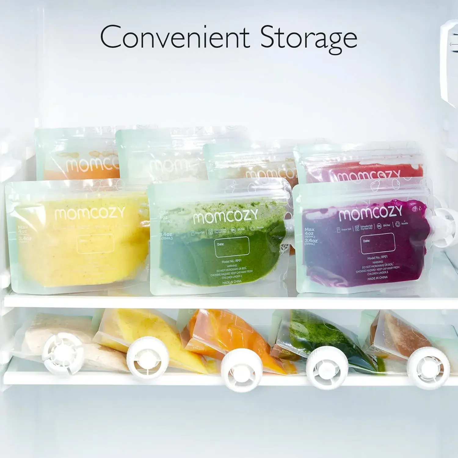 Sachets réutilisables pour aliments pour bébés Momcozy