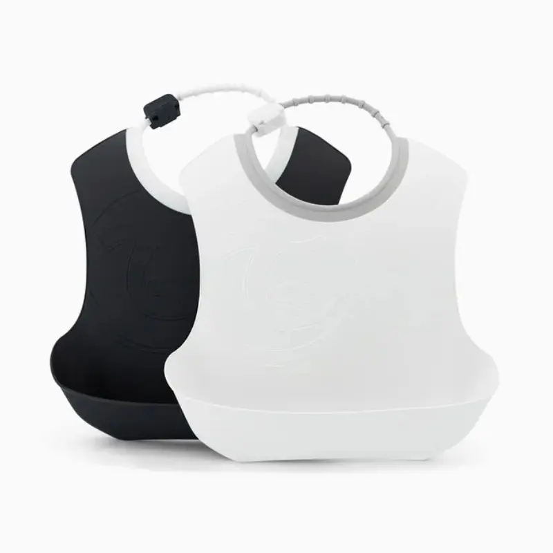 xx Set de 2 Bavoirs en Silicone Twistshake - Blanc et  Noir