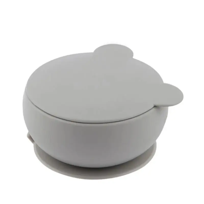 xx Set en Silicone MINIKOIOI Bol Gobelet Cuillère – Gris