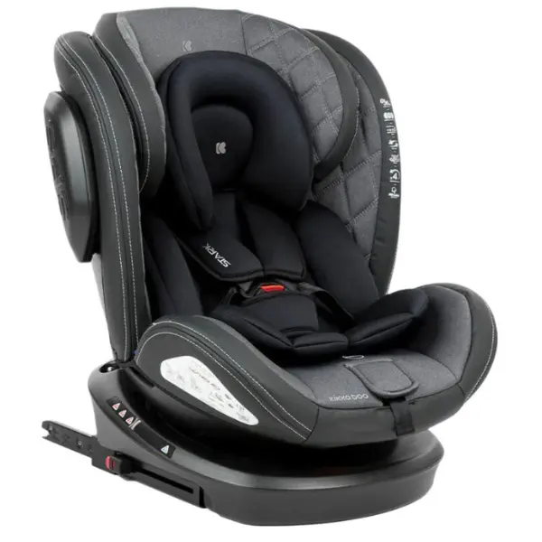 Kikkaboo Siège auto 0-1-2-3 (0-36 kg) Stark new generation ISOFIX Gris Foncé