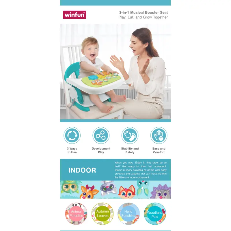 Siège booster musical 3 en 1 - winfun