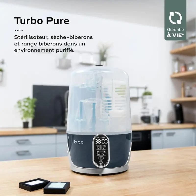 Stérilisateur et sèche-biberon Turbo Pure - Babymoov