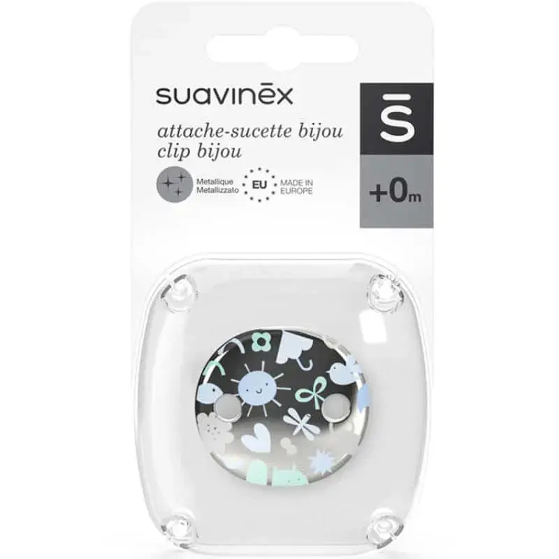 xx Suavinex Attache sucette Argenté  et Bleue