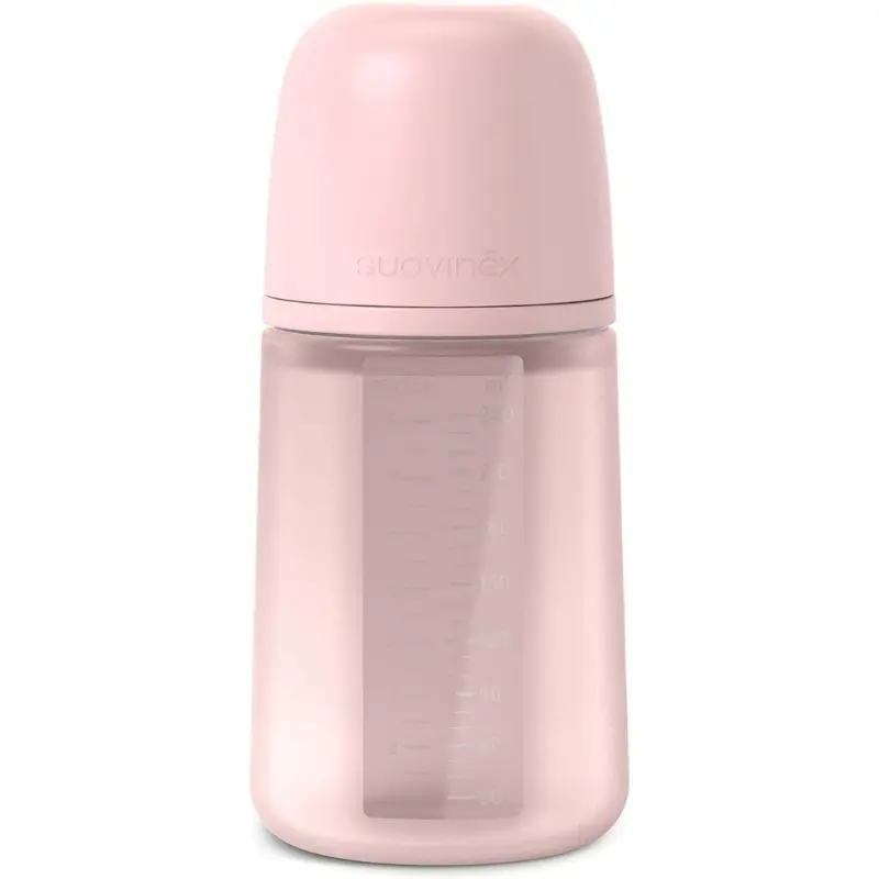xx Suavinex Biberon Silicone 240 ml Rose – Débit Moyen