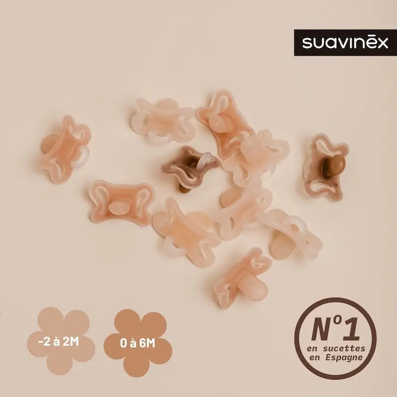 Suavinex, Sucette Zero Zero, avec Tétine Symétrique SX Pro, 0 à 6 mois