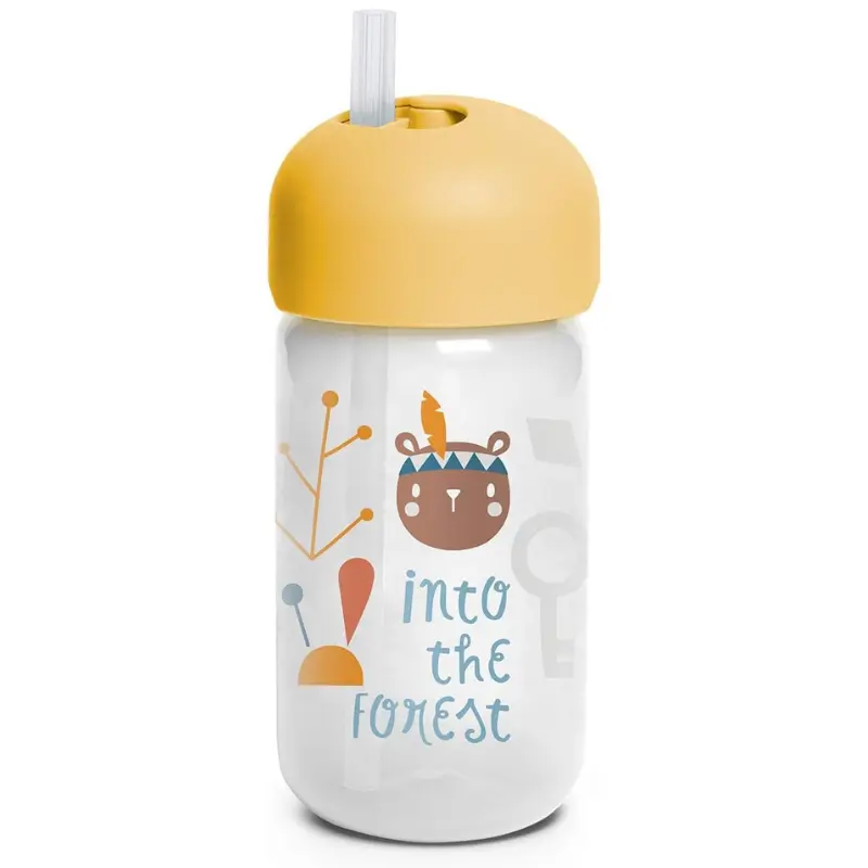 xx Suavinex Tasse avec paille 340ml - Forêt Jaune