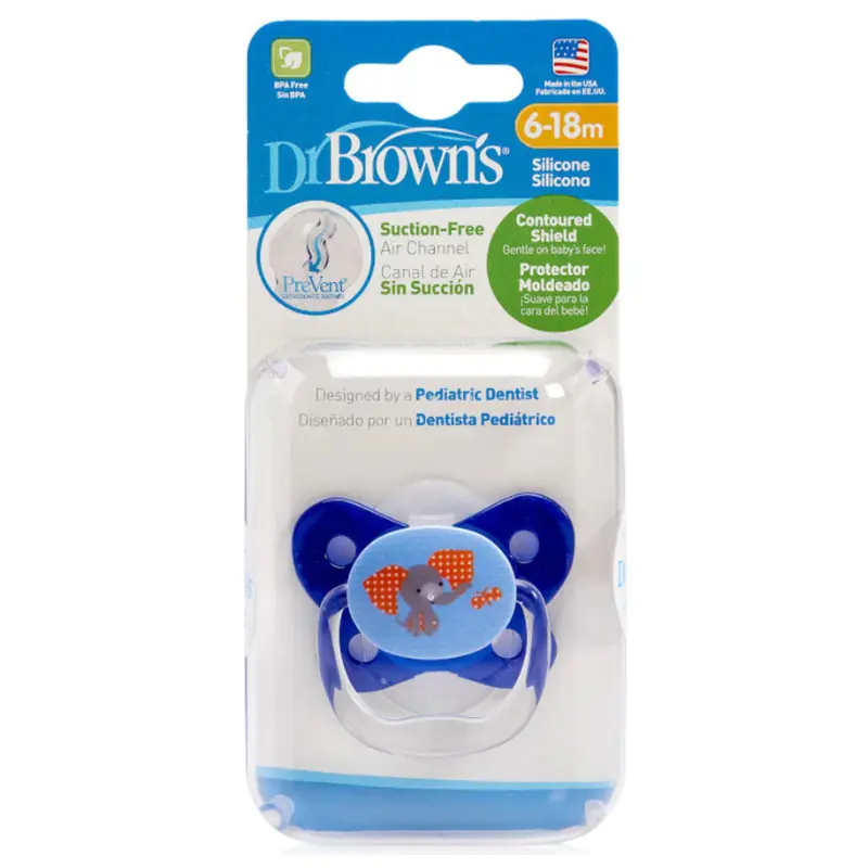 Sucette Dr. Brown's BUTTERFLY SHIELD Stage2 6-18M - Bleu