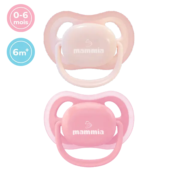 xx Sucette MAMMIA – Natural Feeling 6M+ Boîte de 2
