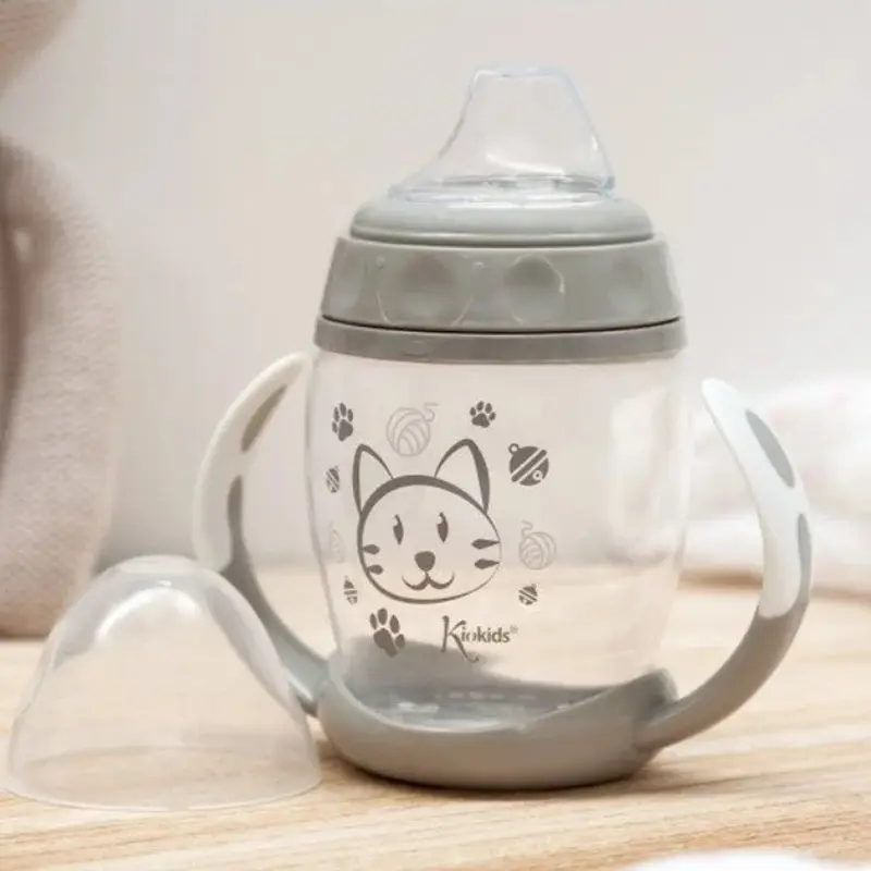 Tasse d’apprentissage Step 1 gris – Kiokids +6 MOIS