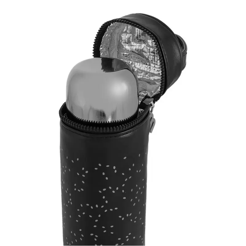 Thermos Deluxe Silver 500 ml avec pochette isotherme Miniland