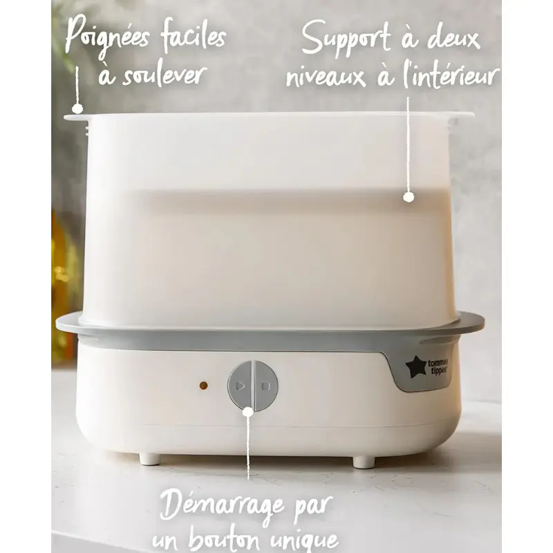 Tommee Tippee Stérilisateur Électrique à Vapeur Super Steam - Noir