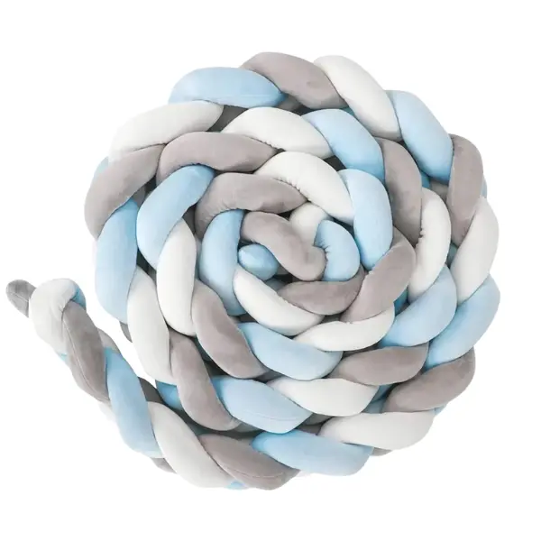 xx Tour de lit tressé multicolore blue