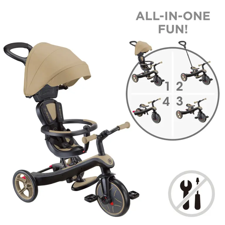 Tricycle EXPLORER 4 en 1 Beige - Globber