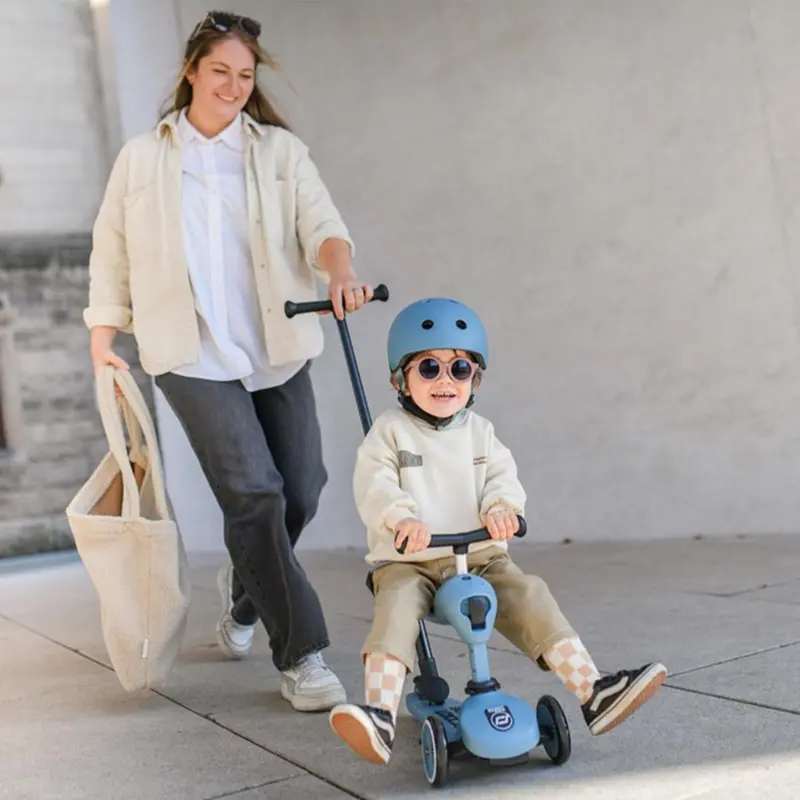 Trottinette 2 en 1 pour enfant avec guidon Bleu - SCOOT AND RIDE