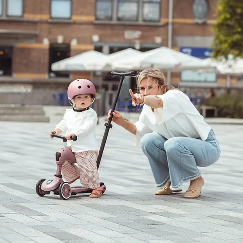 Trottinette 2 en 1 pour enfant avec guidon Rose - SCOOT AND RIDE