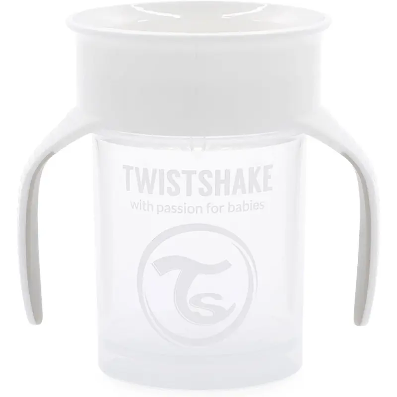 xx Twistshake Tasse d'entraînement 230ml 6M+ - Blanc Pastel