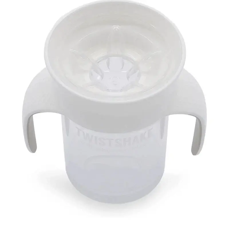 Twistshake Tasse d'entraînement 230ml 6M+ - Blanc Pastel