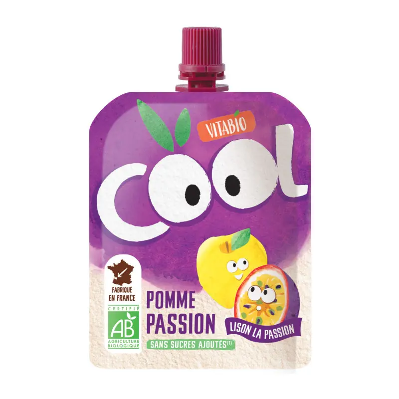 xx Vitabio Cool Fruits Smoothie Bio Pomme Fruit de la Passion 90 g