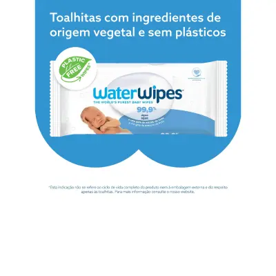 WaterWipes Lingettes Bébé Pack 9 x 60 Lingettes