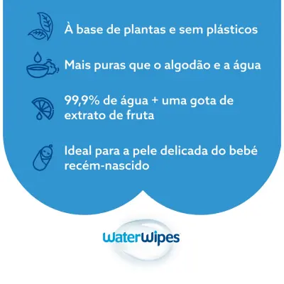 WaterWipes Lingettes Bébé Pack 9 x 60 Lingettes