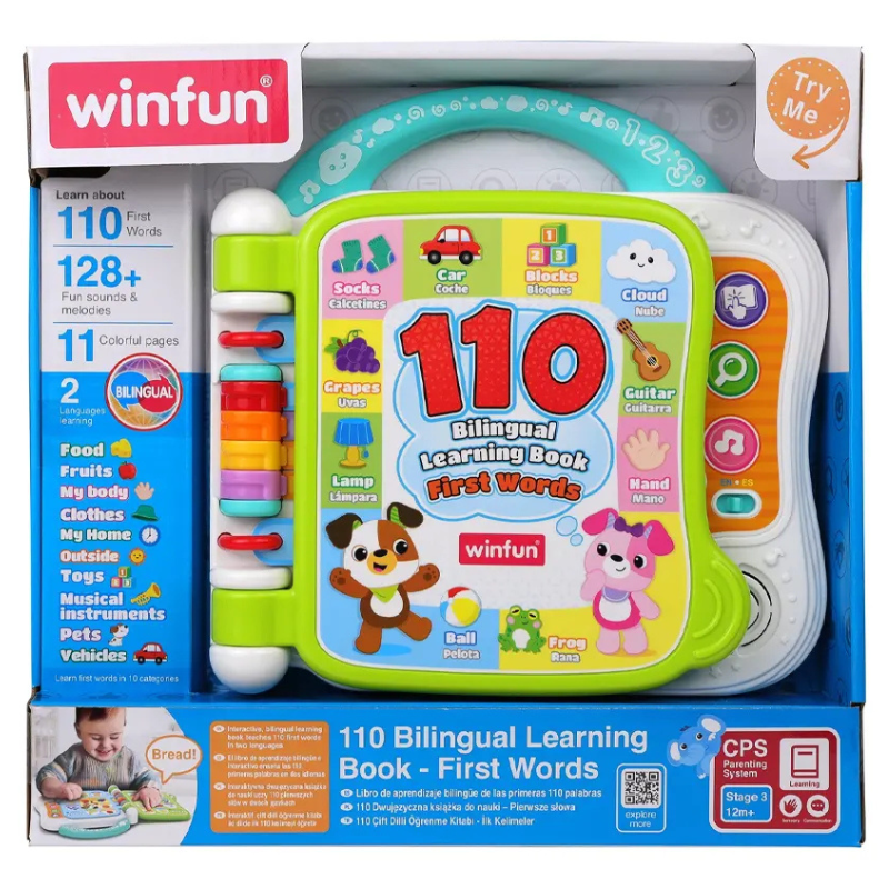 xx WinFun Livre d’Apprentissage Bilingue 110 Premiers Mots 18m+