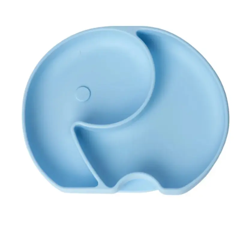 YUMMY Assiette Éléphant en Silicone avec Ventouse 4M+