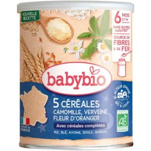 BabyBio Céréales Infantiles Verveine Fleur D’oranger Camomille