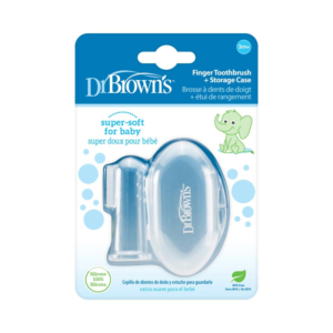 Brosse à dents à doigts en silicone Dr. Brown's avec étui