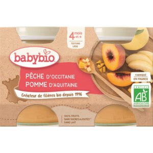 Petits pots sucrés de Pêche et Pomme 2x130g