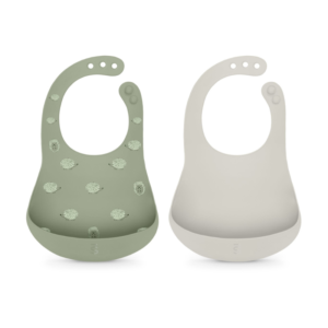 Lot de 2 bavoirs silicone Colour Essence Vert- Suavinex