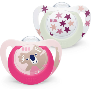 Lot de 2 sucettes en silicone Starlight 6-18M - NUK